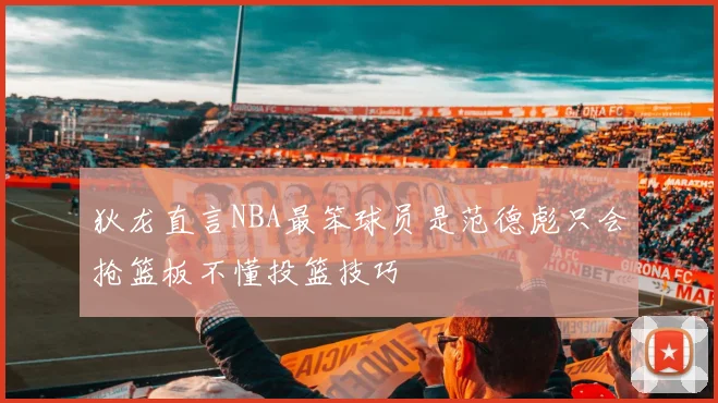 狄龙直言NBA最笨球员是范德彪只会抢篮板不懂投篮技巧
